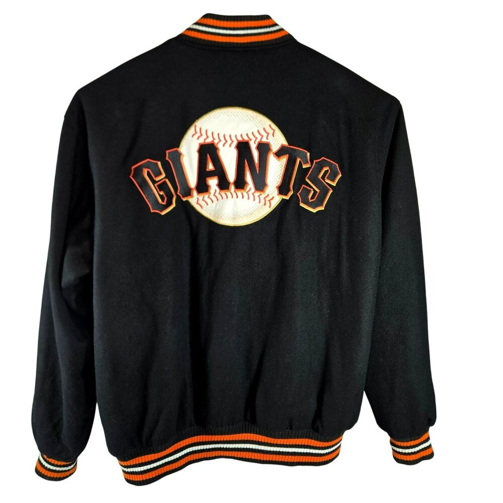 San Francisco Giants Wool Leather Baseball Reversible Jacket 3XL JH Design EUC - Picture 2 of 16